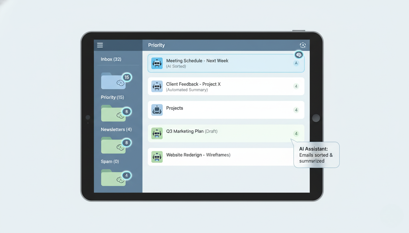 Main visual for SaneBox tutorial showing organized inbox with AI automation